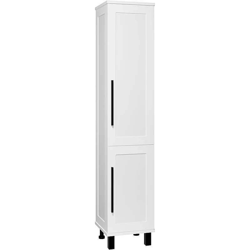 Шкаф пенал Misty Модерн 35 R П-Мод05035-011П с бельевой корзиной Белый матовый