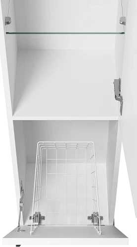 Шкаф пенал Misty Модерн 35 R П-Мод05035-011П с бельевой корзиной Белый матовый
