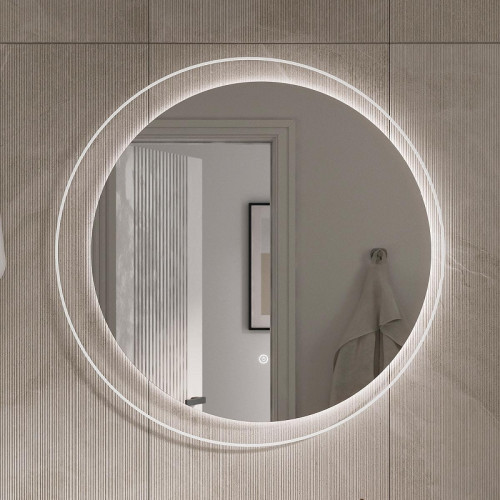 Зеркало Equil Elegante 80 zkELGNT.LED.D80-25 с подсветкой цвет Амарок с сенсорным выключателем