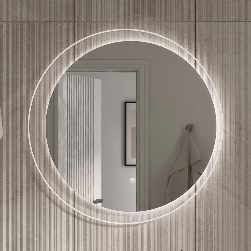 Зеркало Equil Elegante 80 zkELGNT.LED.D80-25 с подсветкой цвет Амарок с сенсорным выключателем