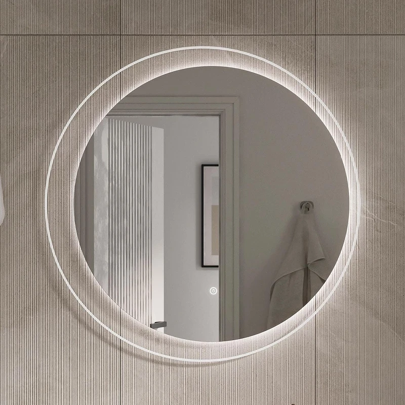 Зеркало Equil Elegante 80 zkELGNT.LED.D80-25 с подсветкой цвет Амарок с сенсорным выключателем