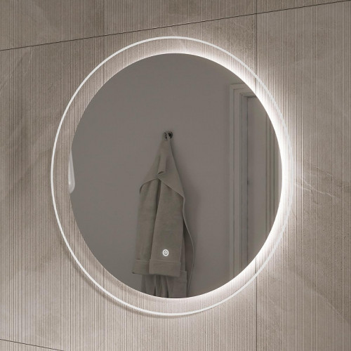 Зеркало Equil Elegante 80 zkELGNT.LED.D80-25 с подсветкой цвет Амарок с сенсорным выключателем