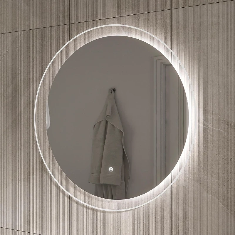 Зеркало Equil Elegante 80 zkELGNT.LED.D80-25 с подсветкой цвет Амарок с сенсорным выключателем