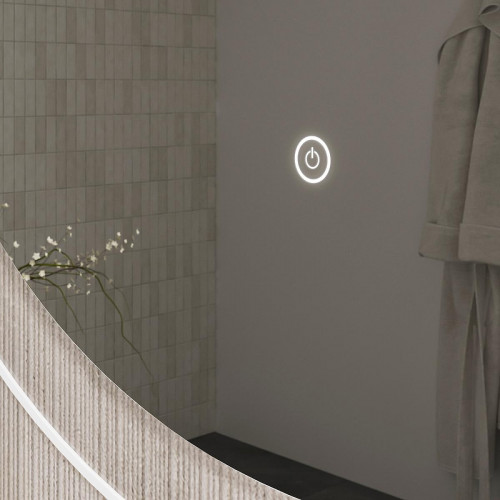 Зеркало Equil Elegante 80 zkELGNT.LED.D80-25 с подсветкой цвет Амарок с сенсорным выключателем