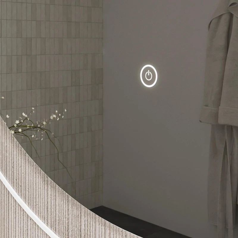Зеркало Equil Elegante 80 zkELGNT.LED.D80-25 с подсветкой цвет Амарок с сенсорным выключателем