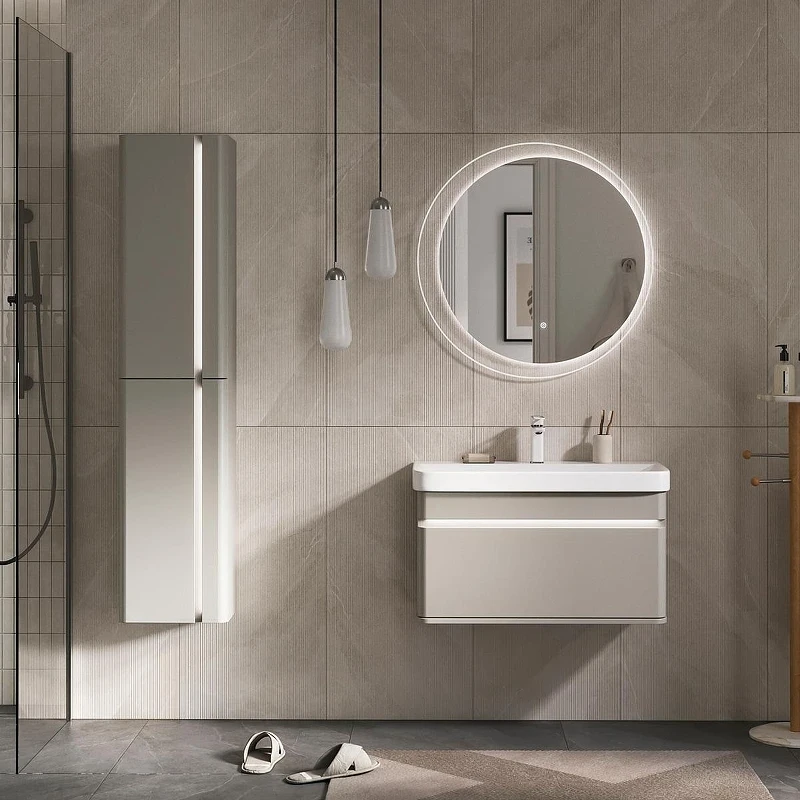 Зеркало Equil Elegante 80 zkELGNT.LED.D80-25 с подсветкой цвет Амарок с сенсорным выключателем
