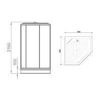 Душевая кабина Parly Penta 90x90 P911F без гидромассажа