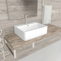 Раковина Esbano Circon 52 ESRNCIRC52W Белая фаянс накладная