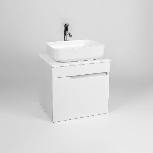 Тумба под раковину VIANT Куба 57 VKUB57N-T1STP подвесная Белая