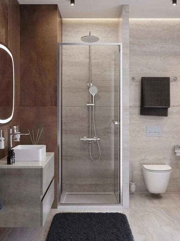 Душевая дверь Cezares Lux 80 LUX-B-FS-1-80-C-CR профиль Хром стекло прозрачное