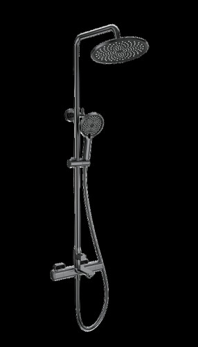 Душевая система Wonzon &amp; Woghand Solid WW-C3011-A-BGG с термостатом цвет Темный графит