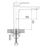 Смеситель для раковины Rose R10H R1001H Черный матовый латунь
