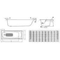 Стальная ванна BLB Europa B30E 130x70 без гидромассажа