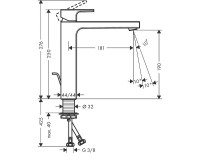 Смеситель для раковины Hansgrohe Vernis Shape 71562670 Черный матовый латунь