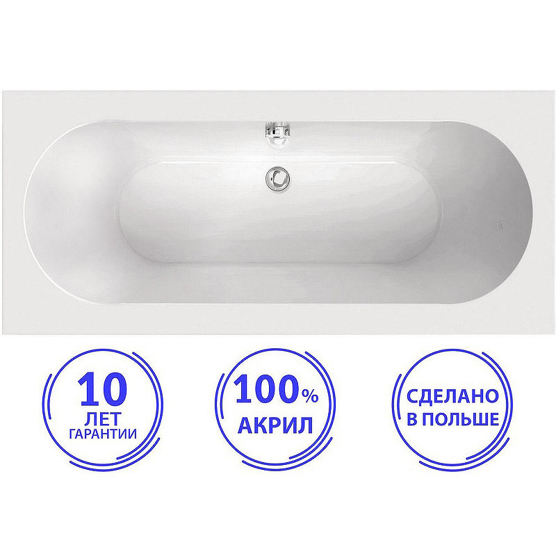 Акриловая ванна C-Bath Cora 170x70 CBQ001001 без гидромассажа