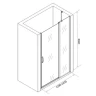 Душевая дверь AM.PM Move 120 W81S-D120-000CT профиль Хром матовый стекло прозрачное