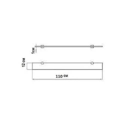 Стеклянная полка Aquaton 110 1A110503XX010 Хром