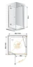 Душевой уголок Cezares Verona A-1 100x100 VERONA-W-A-1-100-P-Cr-L профиль Хром стекло рифленое