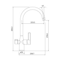 Смеситель для кухни Iddis Pure PURSBFJi05 Хром на столешницу