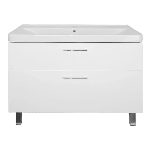 Тумба с раковиной Azario Ника 100 CS00089955 цвет Белый глянцевый