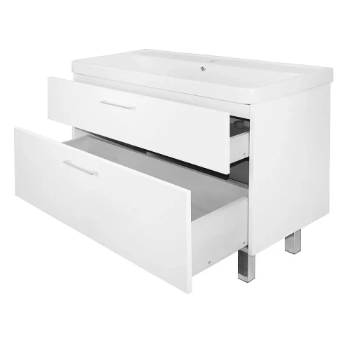Тумба с раковиной Azario Ника 100 CS00089955 цвет Белый глянцевый