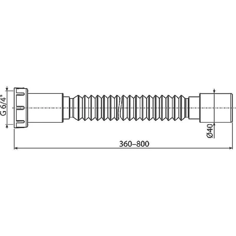 Гибкое соединение Alcaplast A791 6/4x40