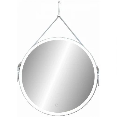 Зеркало Art&Max Milan AM-Mil-800-DS-F с подсветкой с сенсорным выключателем Белое стекло