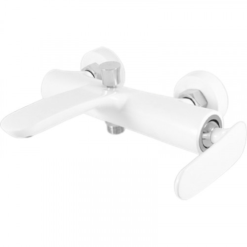 Смеситель для ванны Rav Slezak Tigris TG154.5BC Белый Хром на стену