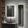 Зеркальный шкаф Art&Max Lecce 56 L AM-Lec-560-850-1D-L-DS-F-Nero с подсветкой цвет Черный