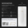 Чугунная ванна Vinsent Veron Soissons 170x70 VCN1707042H/VH0012MGD цвет Белый с квадратными ручками матовое золото