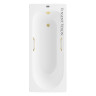 Чугунная ванна Vinsent Veron Soissons 170x70 VCN1707042H/VH0012MGD цвет Белый с квадратными ручками матовое золото