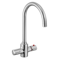 Смеситель для кухни E.C.A. Thermostatic 102108754 с термостатом Хром латунь