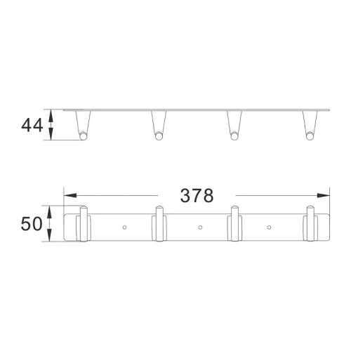 Вешалка для полотенец Shevanik SG57 SG5741 цвет Хром