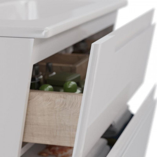 Тумба под раковину Lemark Miano 100 LM06M100T подвесная Белый глянец