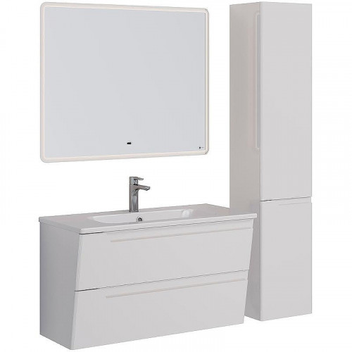 Тумба под раковину Lemark Miano 100 LM06M100T подвесная Белый глянец