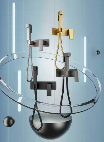 Гигиенический душ со смесителем Splenka S01.52 Хром латунь встраиваемый