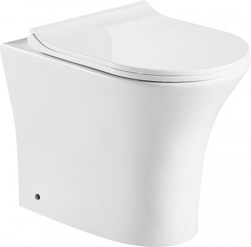 Унитаз Ceruttispa Bernina F CT7842 приставной с сиденьем Микролифт фаянс приставной