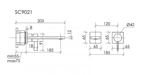 Смеситель для раковины Sancos Linn SC9021BN цвет Никель брашированный