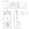 Унитаз с инсталляцией AM.PM Func Aquaspin IS47031.8F1901 цвет Белый с сиденьем Микролифт и клавишей смыва цвет Никель матовый