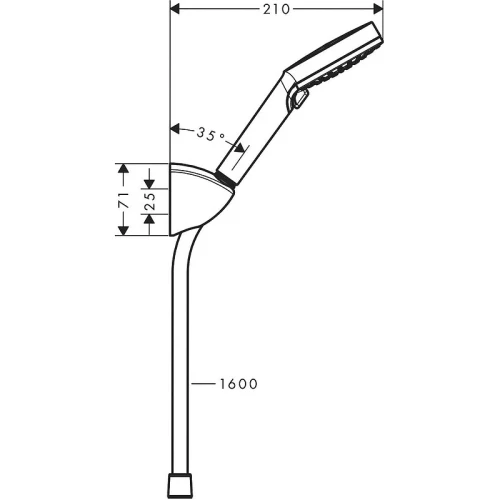 Душевой гарнитур Hansgrohe Vernis Blend 26273000 Хром пластик на стену
