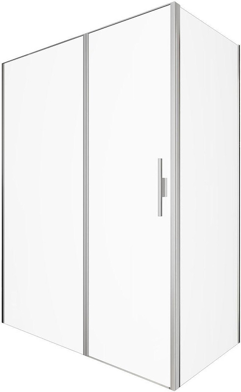 Душевой уголок Allen Brau Priority 160x100 3.31038.BA+3.31047.BA цвет профиля Серебро браш стекло прозрачное