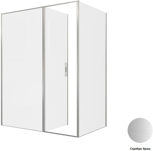 Душевой уголок Allen Brau Priority 160x100 3.31038.BA+3.31047.BA цвет профиля Серебро браш стекло прозрачное