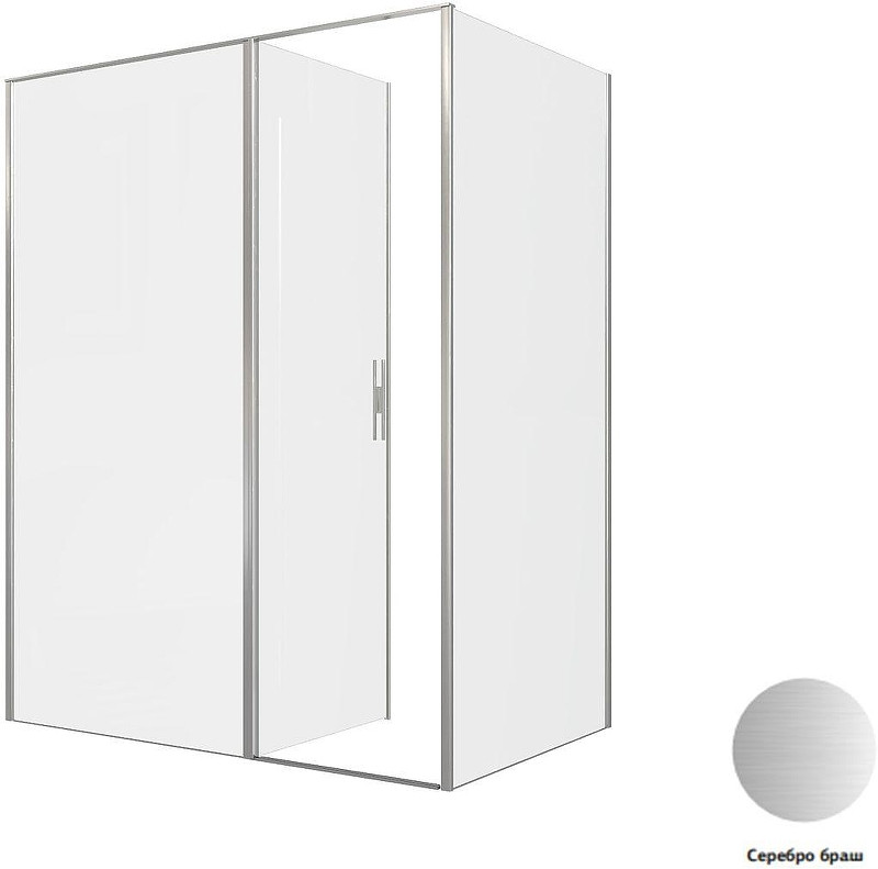 Душевой уголок Allen Brau Priority 160x100 3.31038.BA+3.31047.BA цвет профиля Серебро браш стекло прозрачное