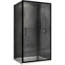 Душевой уголок Abber Schwarzer Diamant 130x60 AG30130B5-S60B5 профиль Черный стекло прозрачное