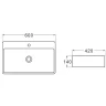 Раковина BelBagno 60 BB1338 Белая фаянс накладная