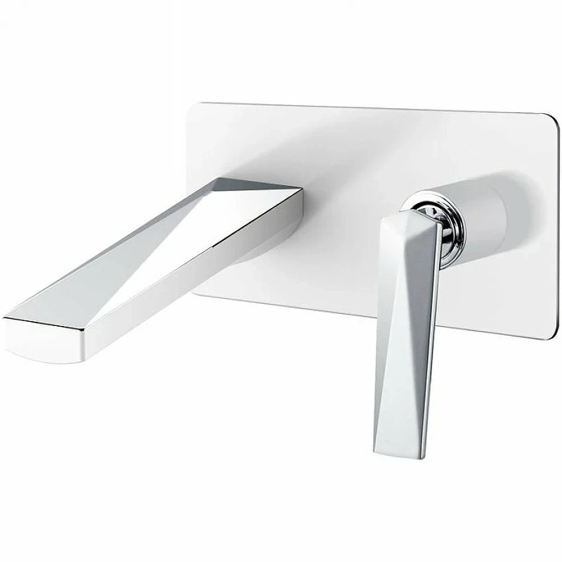 Смеситель для раковины Boheme Venturo 375-W Белый Хром латунь встраиваемый