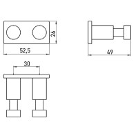 Двойной крючок Emco System2 3574 001 00 Хром