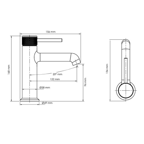 Смеситель для раковины WasserKRAFT Мюриц (Muritz) 9803BN цвет Никель