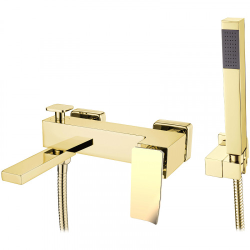 Смеситель для ванны Boheme Q 143-GG.2 Золото латунь на стену