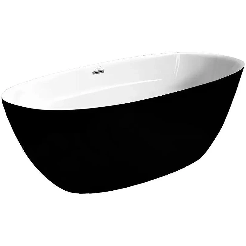 Акриловая ванна Ceruttispa Greta170GMB 170x80 CT10878 Черная матовая Белая без гидромассажа